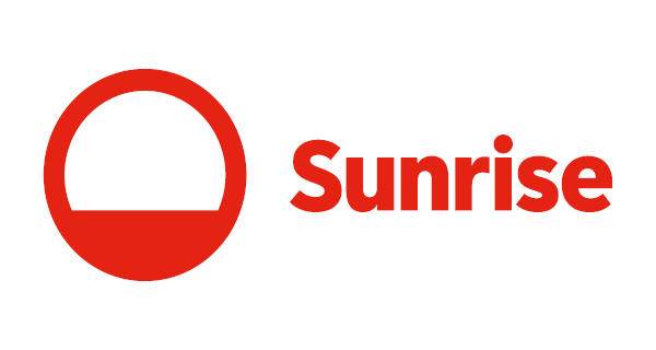 Logo Sunrise – operatore Internet e TV sulla rete in fibra ottica Chiasso4net.